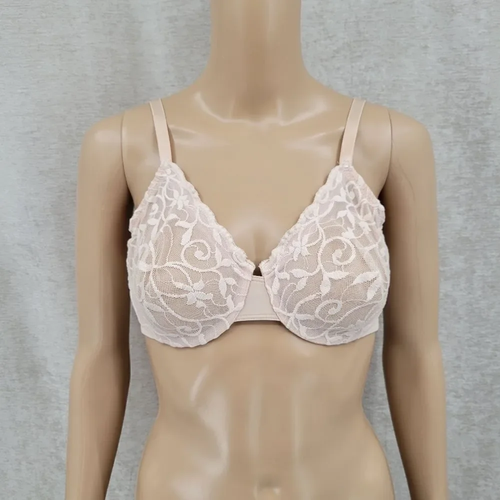 WACOAL 65560 Full Figure Halo Lace Full Coverage Underwire Bra Women's 36C